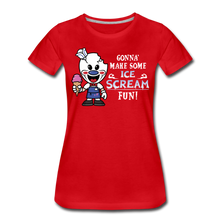 Load image into Gallery viewer, Ice Scream Fun T-Shirt (Womens) - red