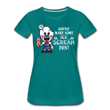 Load image into Gallery viewer, Ice Scream Fun T-Shirt (Womens) - teal
