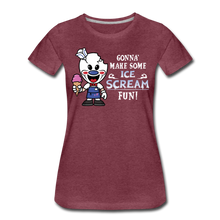 Load image into Gallery viewer, Ice Scream Fun T-Shirt (Womens) - heather burgundy