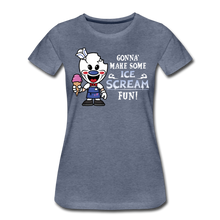 Load image into Gallery viewer, Ice Scream Fun T-Shirt (Womens) - heather blue