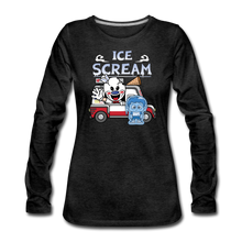 Load image into Gallery viewer, Ice Scream Truck Long-Sleeve T-Shirt (Womens) - charcoal gray