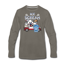 Load image into Gallery viewer, Ice Scream Truck Long-Sleeve T-Shirt (Mens) - asphalt gray
