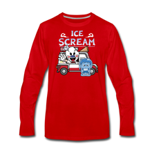 Load image into Gallery viewer, Ice Scream Truck Long-Sleeve T-Shirt (Mens) - red