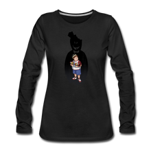Load image into Gallery viewer, Charlie Ready To Attack Long-Sleeve T-Shirt (Womens) - black