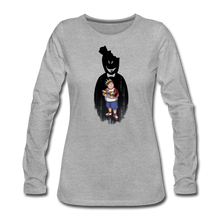 Load image into Gallery viewer, Charlie Ready To Attack Long-Sleeve T-Shirt (Womens) - heather gray