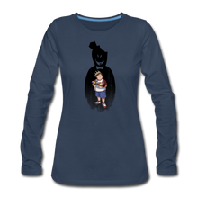 Load image into Gallery viewer, Charlie Ready To Attack Long-Sleeve T-Shirt (Womens) - navy