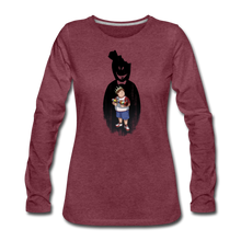 Load image into Gallery viewer, Charlie Ready To Attack Long-Sleeve T-Shirt (Womens) - heather burgundy