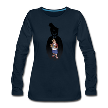 Load image into Gallery viewer, Charlie Ready To Attack Long-Sleeve T-Shirt (Womens) - deep navy