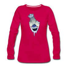 Load image into Gallery viewer, Rod Melting Long-Sleeve T-Shirt (Womens) - dark pink