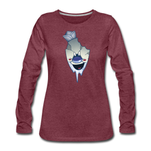 Load image into Gallery viewer, Rod Melting Long-Sleeve T-Shirt (Womens) - heather burgundy