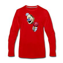 Load image into Gallery viewer, The Ice Scream Man Long-Sleeve T-Shirt (Mens) - red