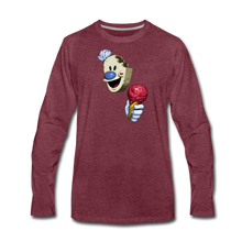 Load image into Gallery viewer, The Ice Scream Man Long-Sleeve T-Shirt (Mens) - heather burgundy