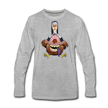 Load image into Gallery viewer, Evil Nun Gummy Long-Sleeve T-Shirt (Mens) - heather gray