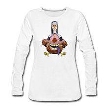 Load image into Gallery viewer, Evil Nun Gummy Long-Sleeve T-Shirt (Womens) - white