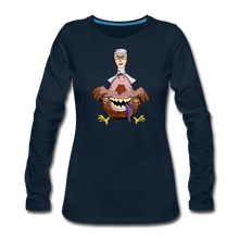 Load image into Gallery viewer, Evil Nun Gummy Long-Sleeve T-Shirt (Womens) - deep navy