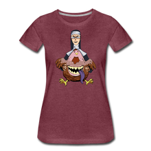 Load image into Gallery viewer, Evil Nun Gummy T-Shirt (Womens) - heather burgundy