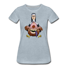 Load image into Gallery viewer, Evil Nun Gummy T-Shirt (Womens) - heather ice blue