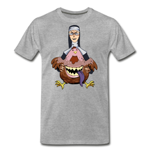 Load image into Gallery viewer, Evil Nun Gummy T-Shirt (Mens) - heather gray