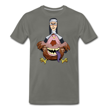 Load image into Gallery viewer, Evil Nun Gummy T-Shirt (Mens) - asphalt gray