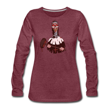 Load image into Gallery viewer, Evil Nun Hammer Long-Sleeve T-Shirt (Womens) - heather burgundy