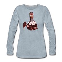 Load image into Gallery viewer, Evil Nun Hammer Long-Sleeve T-Shirt (Womens) - heather ice blue