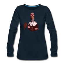 Load image into Gallery viewer, Evil Nun Hammer Long-Sleeve T-Shirt (Womens) - deep navy