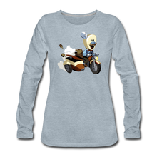 Load image into Gallery viewer, Evil Nun Joseph Long-Sleeve T-Shirt (Womens) - heather ice blue