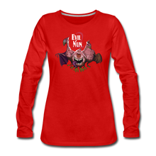 Load image into Gallery viewer, Evil Nun Mutant Chickens Long-Sleeve T-Shirt (Womens) - red