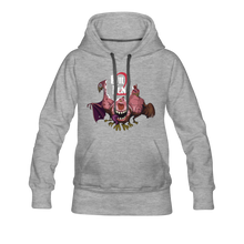 Load image into Gallery viewer, Evil Nun Mutant Chickens Hoodie (Womens) - heather gray