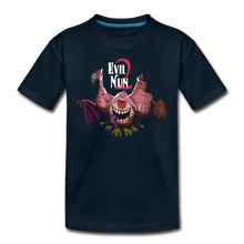 Load image into Gallery viewer, Evil Nun Mutant Chickens T-Shirt - deep navy