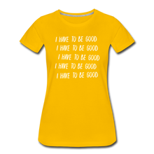 Load image into Gallery viewer, Evil Nun Be Good T-Shirt (Womens) - sun yellow