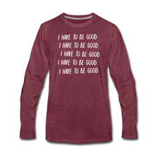 Load image into Gallery viewer, Evil Nun Be Good Long-Sleeve T-Shirt (Mens) - heather burgundy