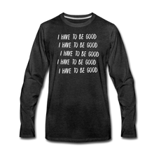 Load image into Gallery viewer, Evil Nun Be Good Long-Sleeve T-Shirt (Mens) - charcoal gray