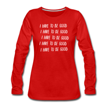 Load image into Gallery viewer, Evil Nun Be Good Long-Sleeve T-Shirt (Womens) - red