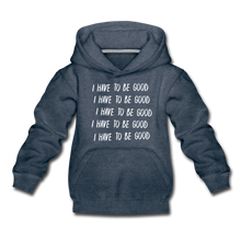 Load image into Gallery viewer, Evil Nun Be Good Hoodie - heather denim