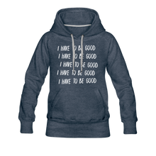 Load image into Gallery viewer, Evil Nun Be Good Hoodie (Womens) - heather denim