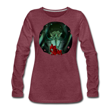 Load image into Gallery viewer, Mr. Meat Amelia Long-Sleeve T-Shirt (Womens) - heather burgundy
