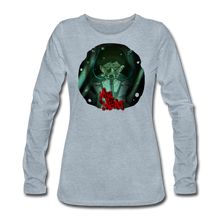Load image into Gallery viewer, Mr. Meat Amelia Long-Sleeve T-Shirt (Womens) - heather ice blue