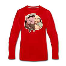 Load image into Gallery viewer, Mr. Meat Buddies Long-Sleeve T-Shirt (Mens) - red