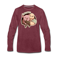 Load image into Gallery viewer, Mr. Meat Buddies Long-Sleeve T-Shirt (Mens) - heather burgundy