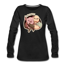 Load image into Gallery viewer, Mr. Meat Buddies Long-Sleeve T-Shirt (Womens) - black