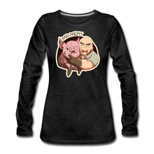 Load image into Gallery viewer, Mr. Meat Buddies Long-Sleeve T-Shirt (Womens) - charcoal gray