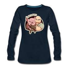 Load image into Gallery viewer, Mr. Meat Buddies Long-Sleeve T-Shirt (Womens) - deep navy