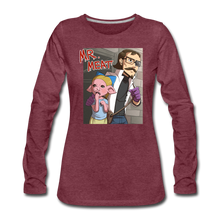 Load image into Gallery viewer, Mr. Meat Hybrid Long-Sleeve T-Shirt (Womens) - heather burgundy