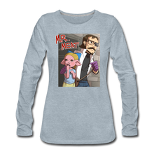 Load image into Gallery viewer, Mr. Meat Hybrid Long-Sleeve T-Shirt (Womens) - heather ice blue