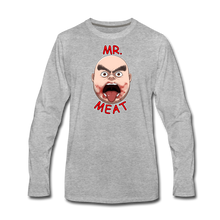 Load image into Gallery viewer, Mr. Meat Meathead Long-Sleeve T-Shirt (Mens) - heather gray