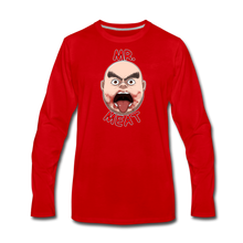 Load image into Gallery viewer, Mr. Meat Meathead Long-Sleeve T-Shirt (Mens) - red