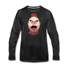Load image into Gallery viewer, Mr. Meat Meathead Long-Sleeve T-Shirt (Mens) - charcoal gray