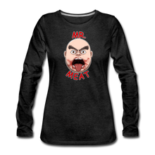 Load image into Gallery viewer, Mr. Meat Meathead Long-Sleeve T-Shirt (Womens) - charcoal gray