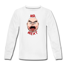 Load image into Gallery viewer, Mr. Meat Meathead Long-Sleeve T-Shirt - white